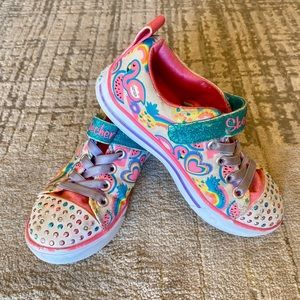 Skechers Twinkle Toes Light Up Girls Sneakers - Size 11.5
